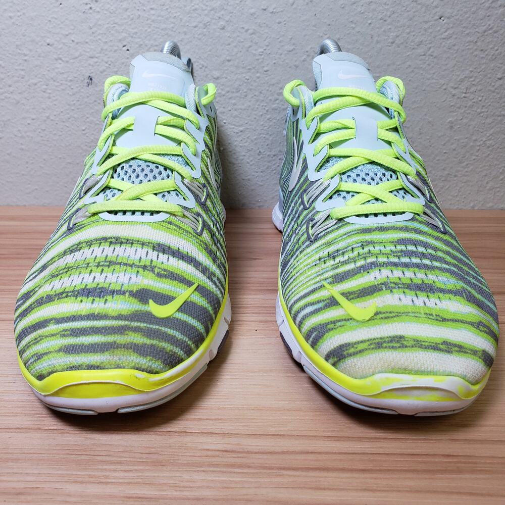 Nike Women's Lime Green White Patterned Sneakers - Picture 2 of 10